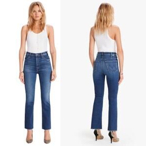NWT Mother The Hustler Ankle Fray Bombay Lost and Found Jeans Blue Size: 27
